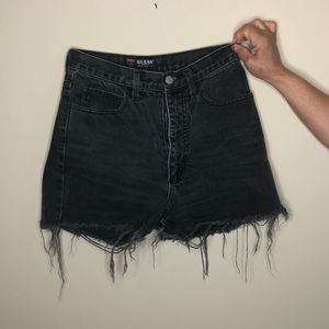 GUESS high waisted denim shorts